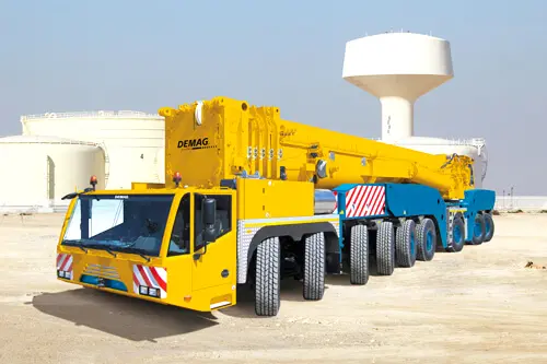 نصب و راه‌اندازی جرثقیل دماگ AC 1000 در یک پروژه ساختمانی