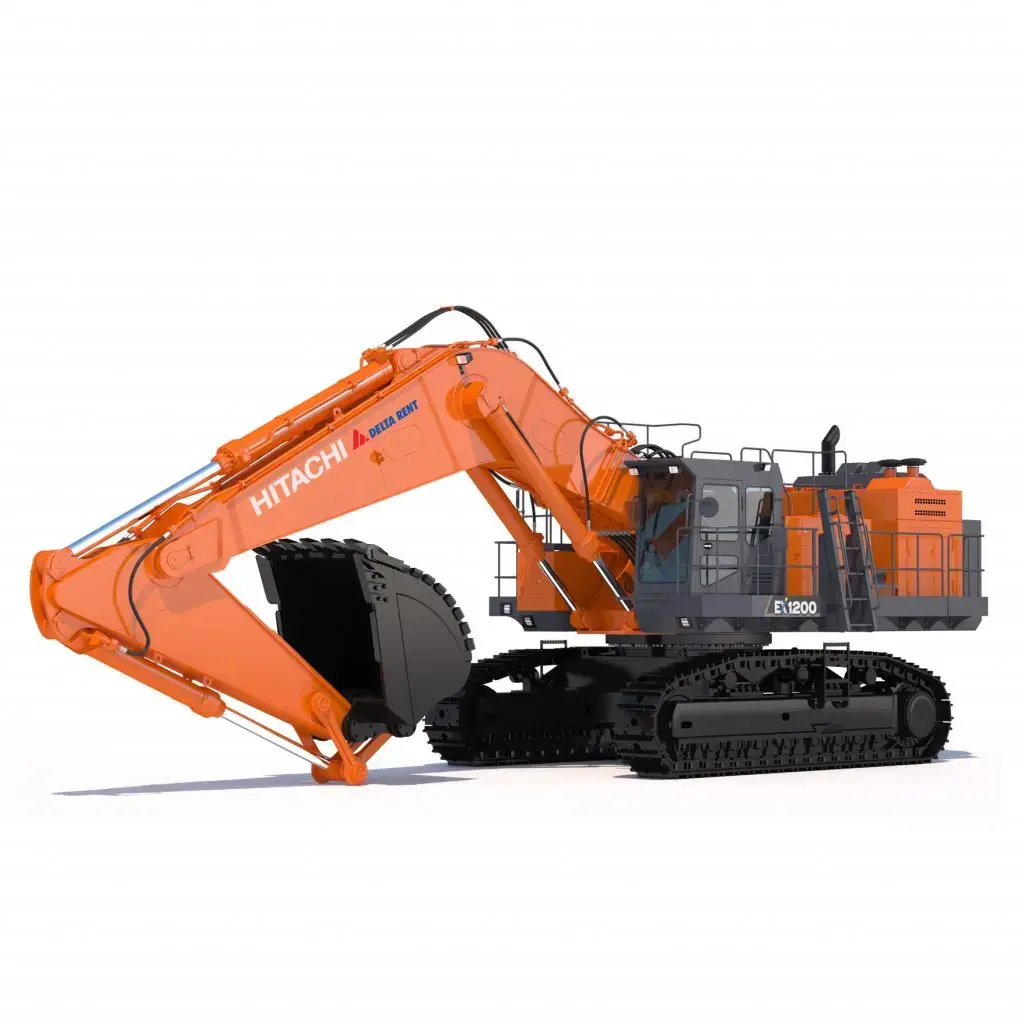 بیل مکانیکی هیتاچی ZX1200 در حال عملیات خاک‌بری در یک پروژه بزرگ