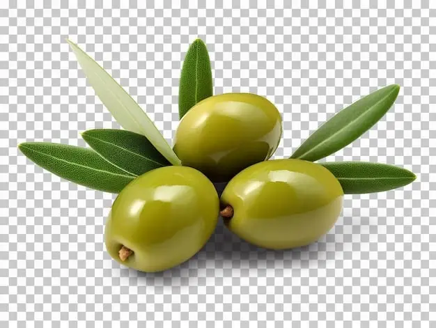 زیتون در یک ظرف شیشه‌ای با نمک و ادویه