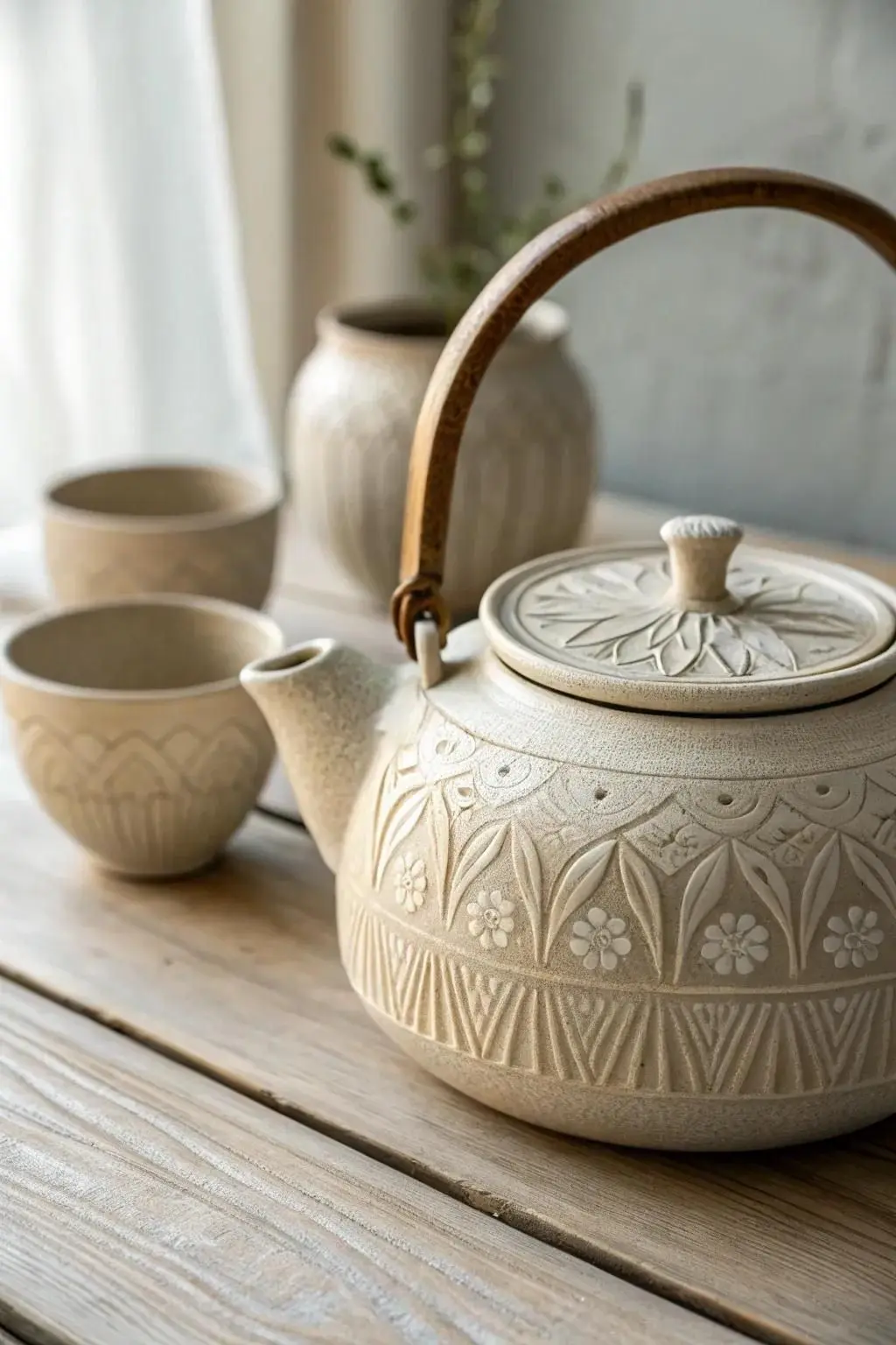 قوری چای سرامیکی با طراحی مدرن