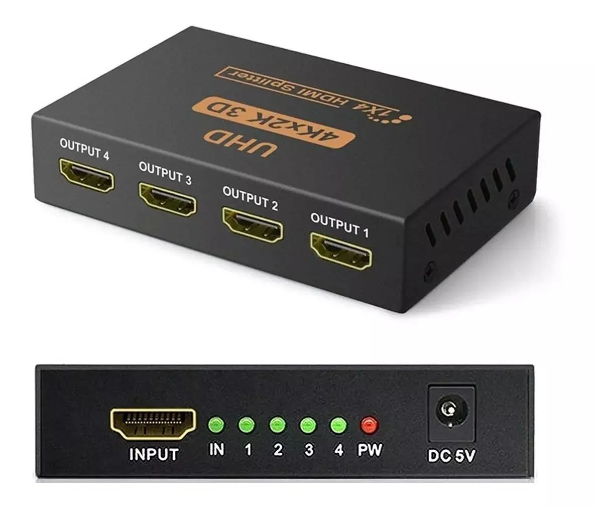 نمونه‌ای از اسپلیترهای HDMI با طراحی مدرن و پورت‌های متعدد