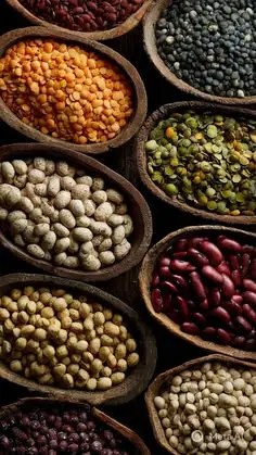 انواع حبوبات در انبارهای مواد غذایی