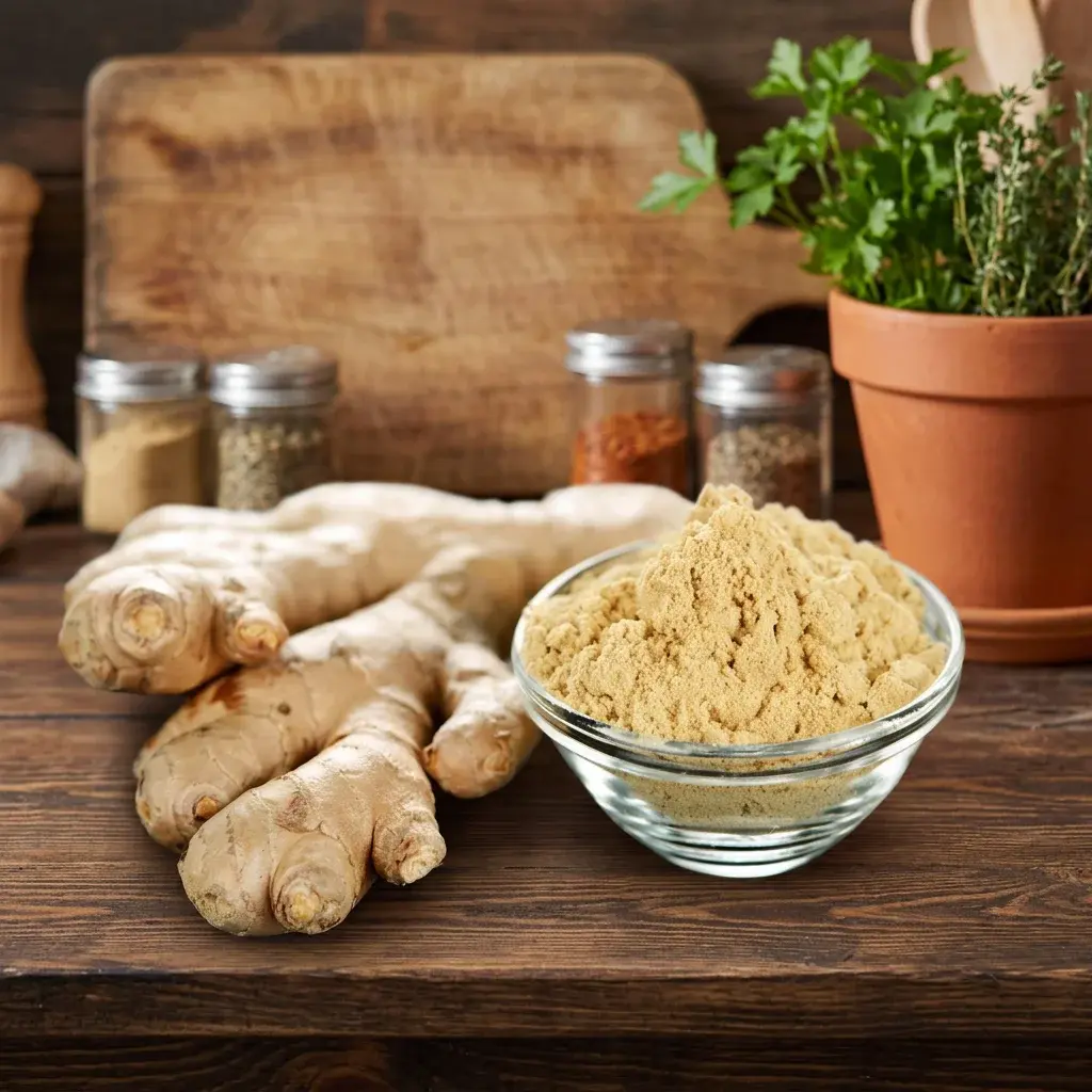 پودر زنجبیل طبیعی با دانهبندی یکنواخت برای استفاده در آشپزی و پختوپز