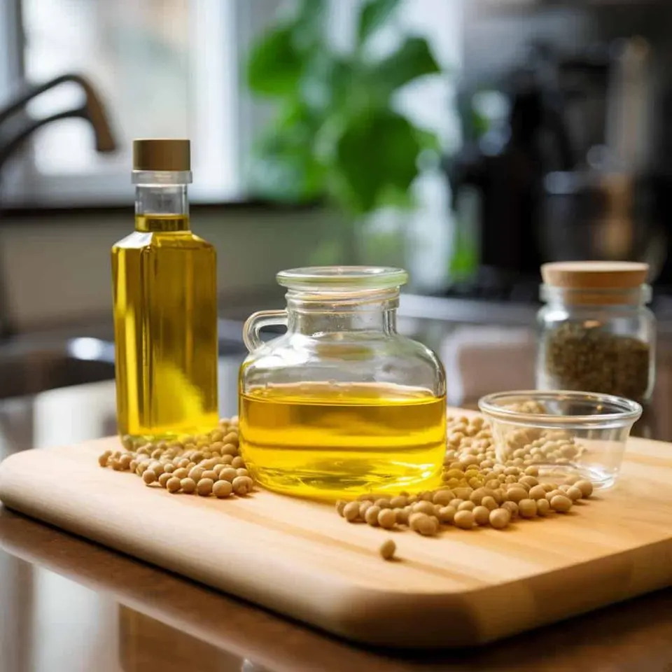 روغن زیتون در بطری شیشهای با برگ زیتون