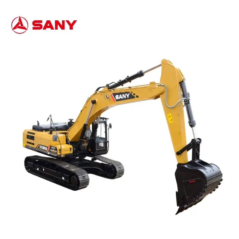 بیل مکانیکی سانی SY365 در یک کارخانه تولیدی با تجهیزات معدنی