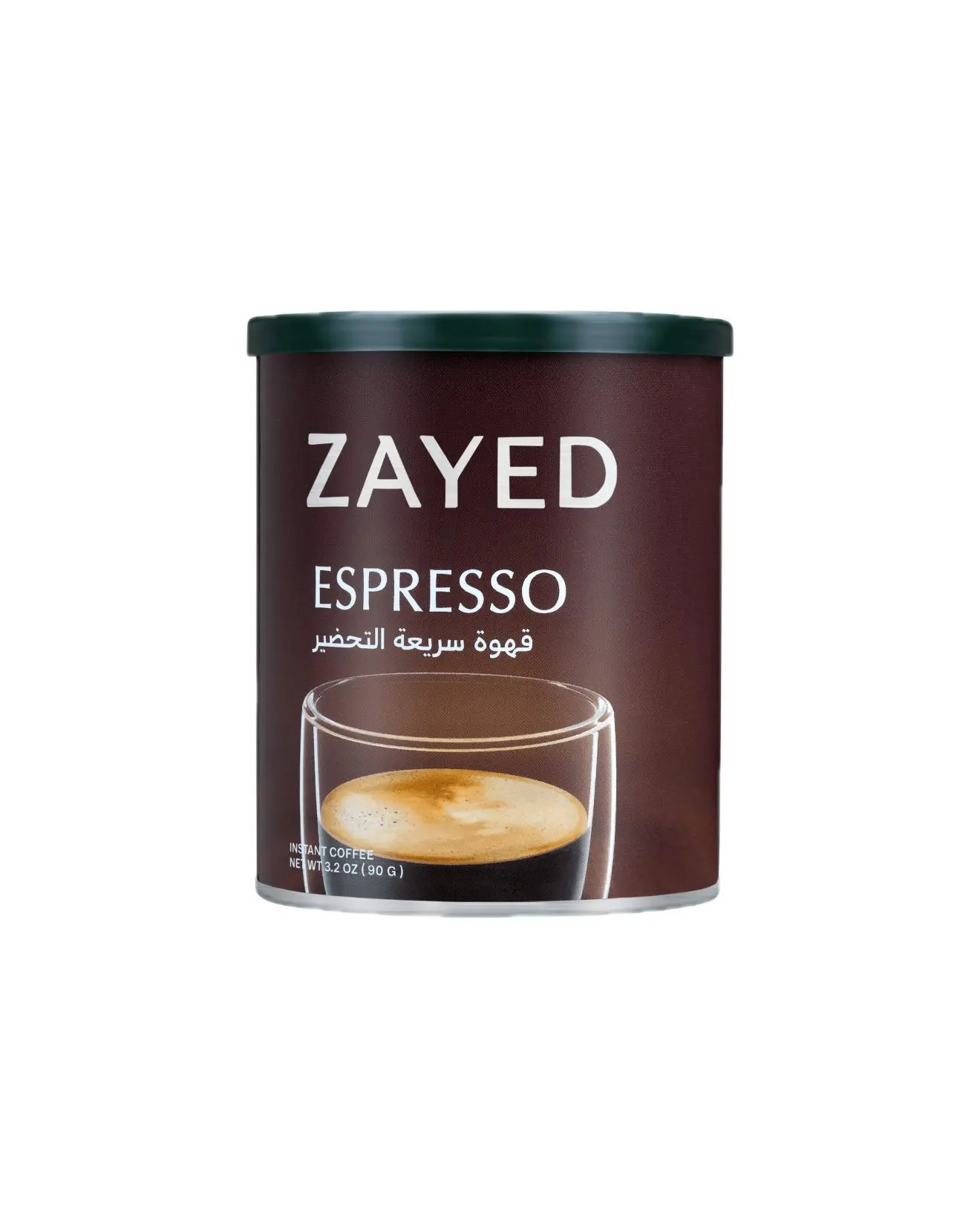 فنجان قهوه فوری با آب داغ و پودر یکنواخت