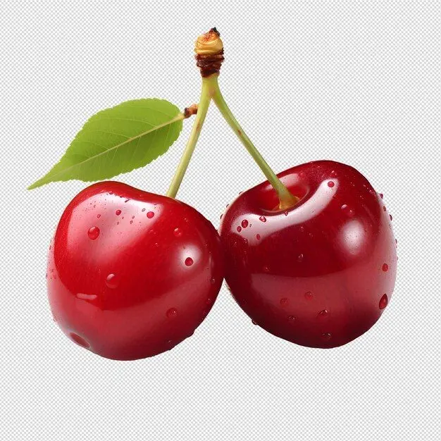 گیلاس‌های تازه با سطح صاف و رنگ یکنواخت
