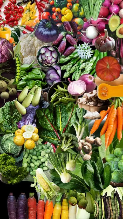 سبزی‌های بسته‌بندی شده در یک مغازه سبزی‌فروشی