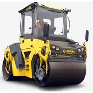 غلتک بوماگ BW 154 در حال کار در پروژه راهسازی