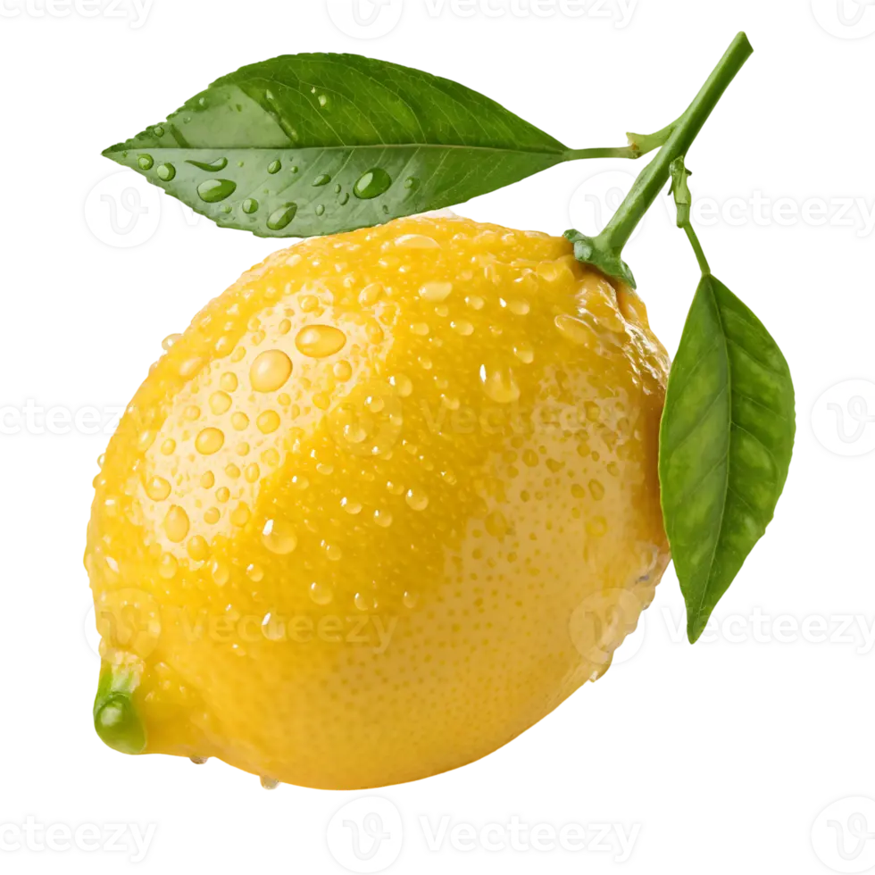 لیمو شیرین تازه برداشت شده با برگهای سبز و رنگ زرد روشن