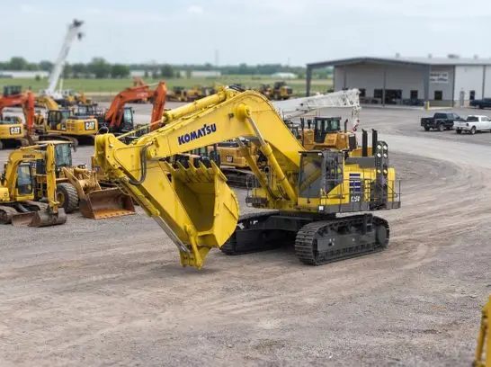 سیستم هیدرولیک بولدوزر کوماتسو PC1250 در حال کار با فشار بالا