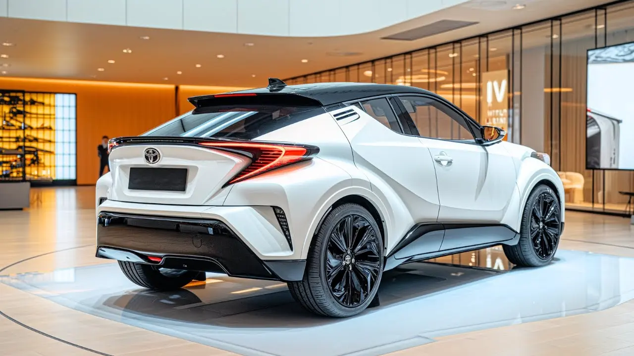 طراحی خارجی خودرو Toyota C-HR با خطوط منحصر به فرد و پنجره‌های شیب‌دار