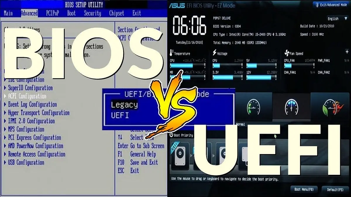 فلش USB که ممکن است برای به‌روزرسانی بی‌اواس یا یوئی‌فی استفاده شود