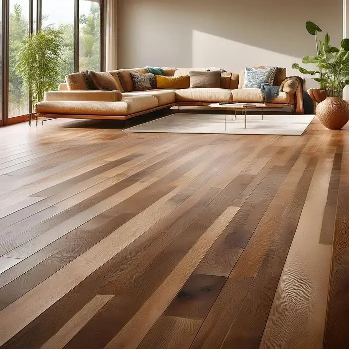 نمونه‌های مختلف کفپوش شامل پارکت، کاشی سرامیکی و وینیل