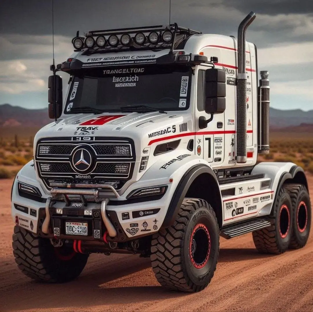 کامیون Actros Dakar در حال عبور از مسیرهای کوهستانی و چالش‌برانگیز