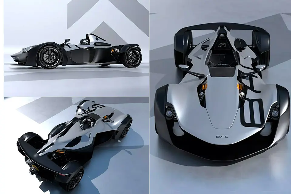طراحی تک‌نفره و بدنه فیبر کربنی خودرو BAC Mono