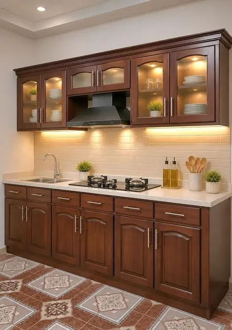 مقایسه کابینت‌های پلاستیکی و چوبی در یک آشپزخانه مدرن