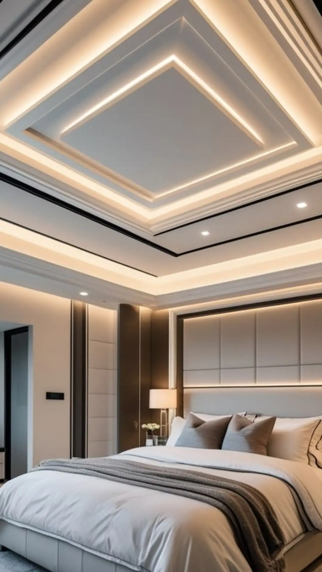 سقف کاذب PVC با طراحی مدرن و رنگهای روشن