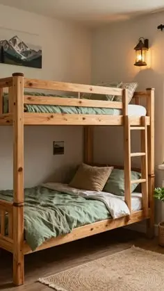 تخت دو طبقه با طراحی مدرن و مینیمالیست برای اتاق کودک