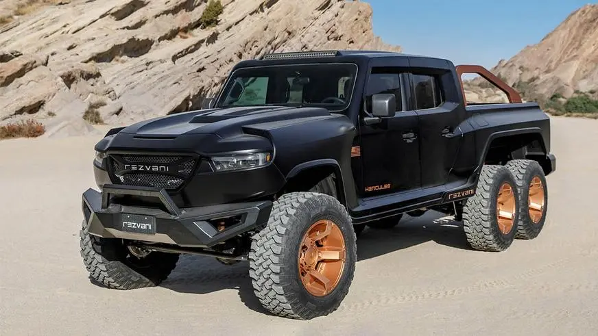 بررسی Rezvani Hercules 6x6؛ مشخصات پیکاپ شش‌چرخ