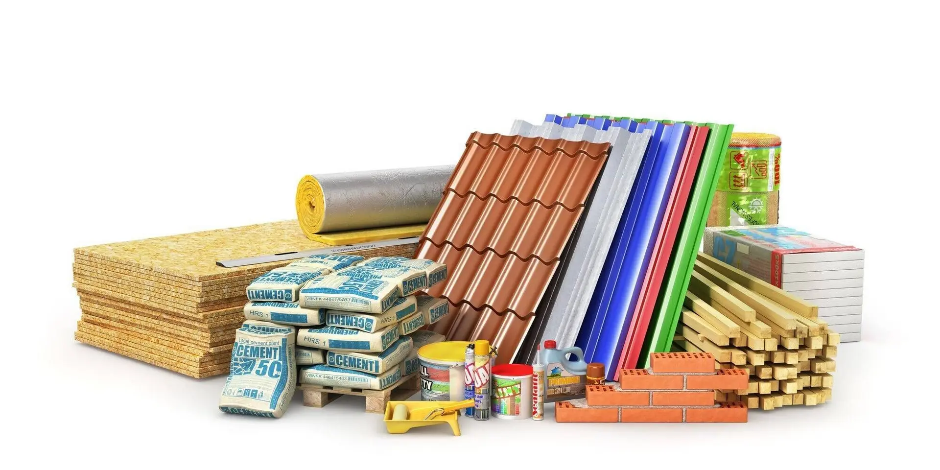 کارگر در حال بررسی کیفیت آهن و میلگرد در انبار