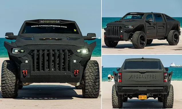 پیکاپ شش‌چرخه‌ای Apocalypse Super Truck با طراحی قوی و ساختار شش‌چرخه‌ای