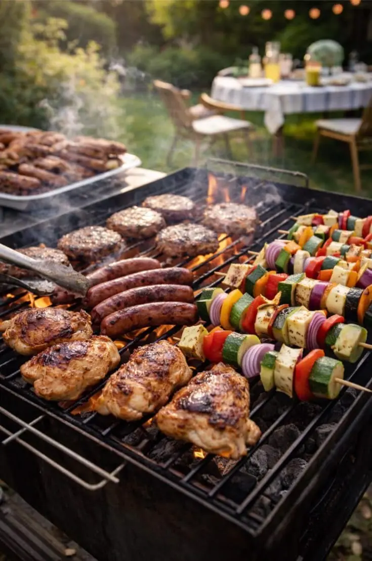 نمونهای از باربیکیو چوبی با طراحی سنتی و شبکه فلزی
