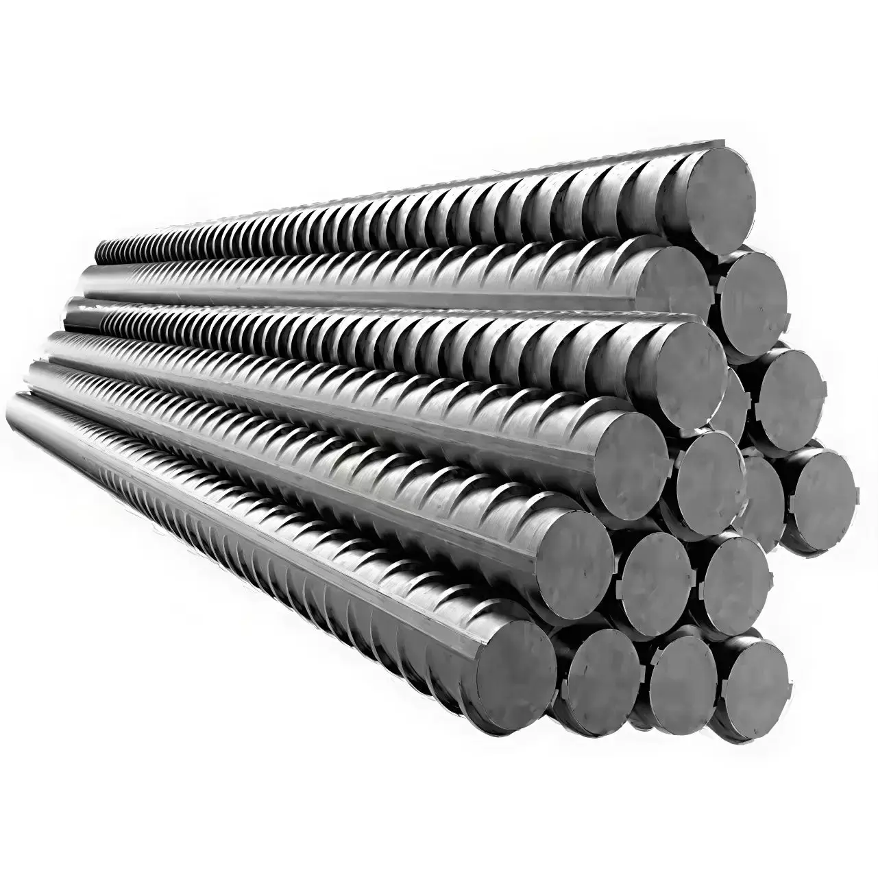 تیرآهن‌های مختلف با مشخصات فنی HRB350، HRB400 و HRB500 برای استفاده در پروژه‌های ساختمانی