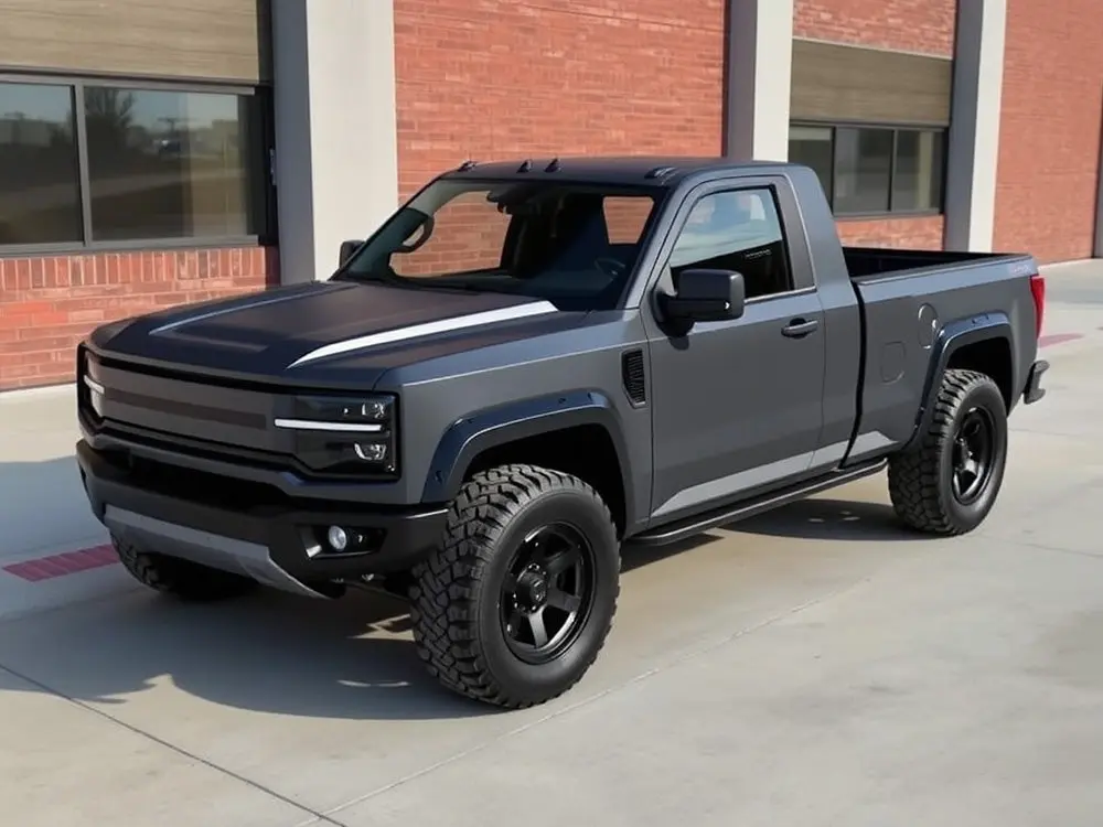 طراحی داخلی و کنسول مرکزی Slate Truck با صفحه نمایش بزرگ و امکانات پیشرفته