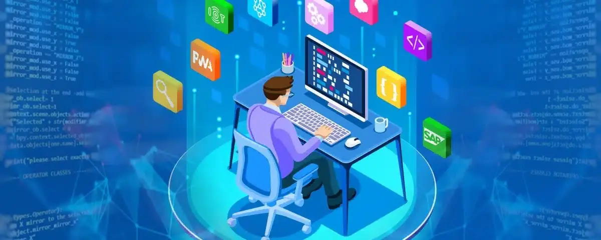 یک تیم توسعه‌دهنده نرم‌افزار در حال کار بر روی پروژه‌های متن‌باز