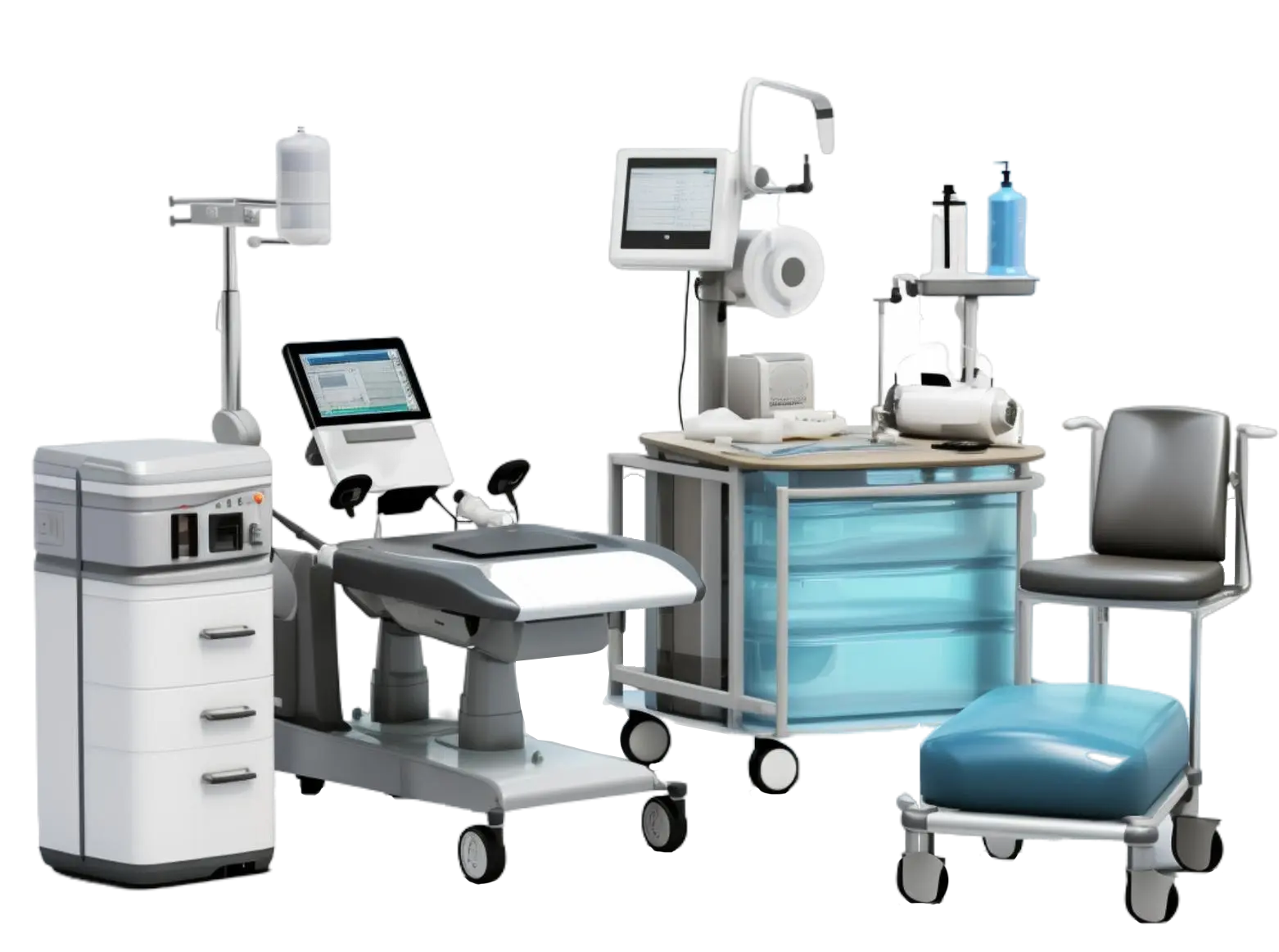 نمونه تجهیزات پزشکی مدرن در یک محیط بیمارستانی