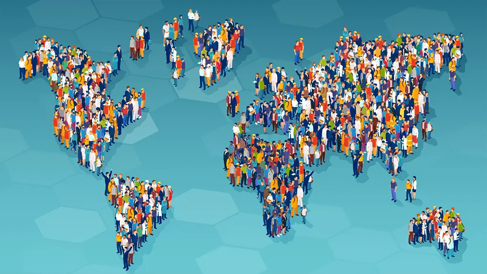 نمودار تأثیر ساختار سنی جمعیت بر تولید ناخالص داخلی