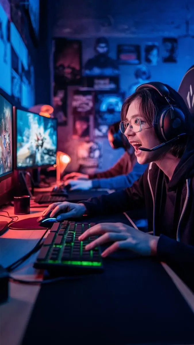 یک کاربر در حال بازی با دستگاهی ساده از طریق سرویس Cloud Gaming