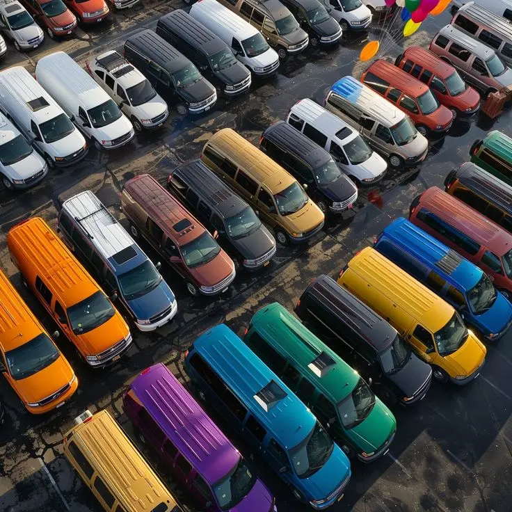 خودروهای پارک شده در یک پارکینگ شهری با سیستمهای کمک پارک