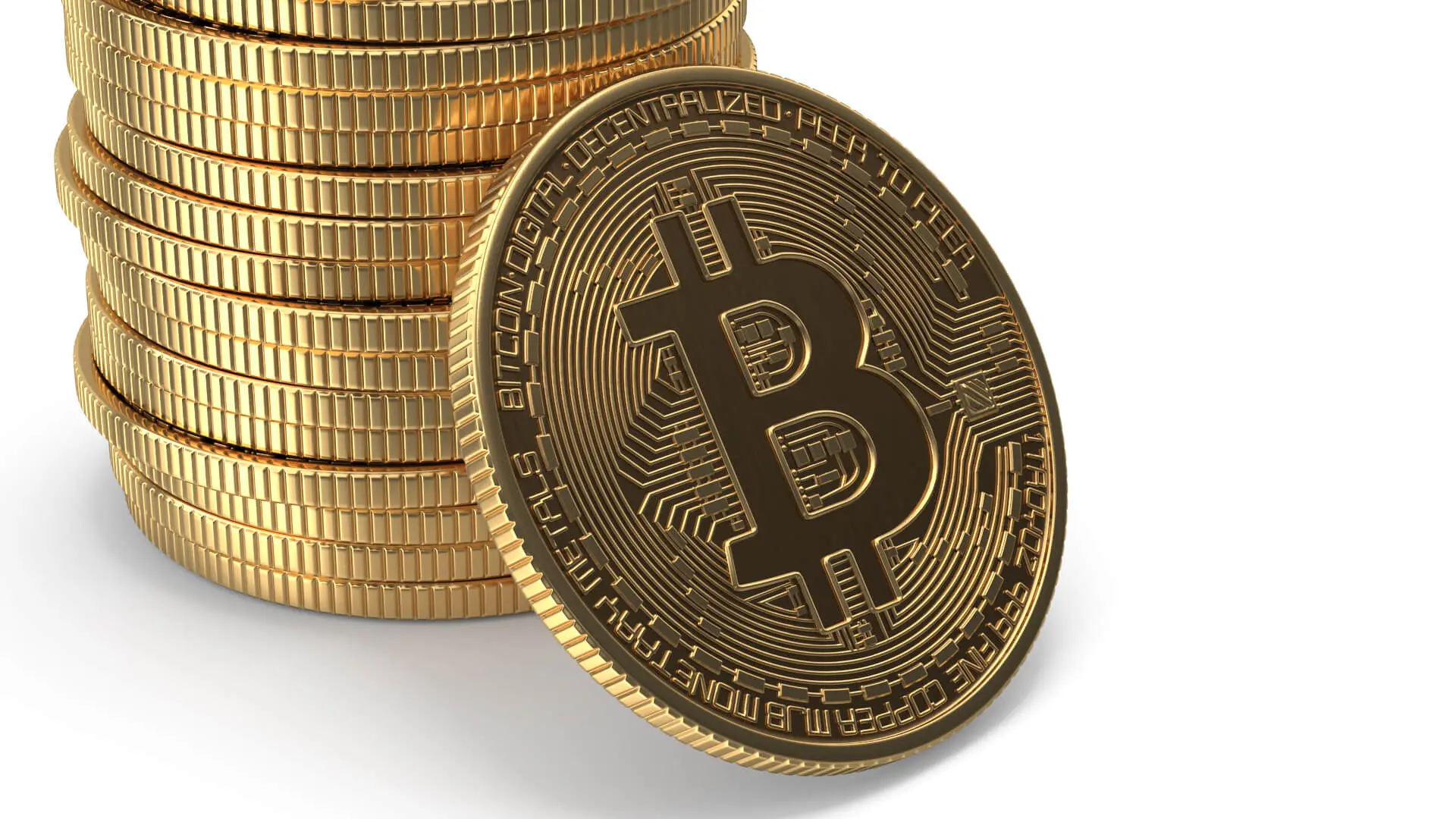 تکیهگاه سکههای دیجیتالی طلا در محیط سهبعدی