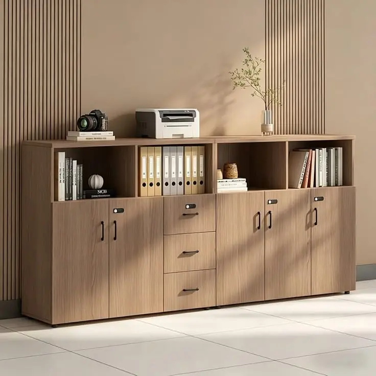 کابینت هایگلاس با ساختار شفاف و فلزی