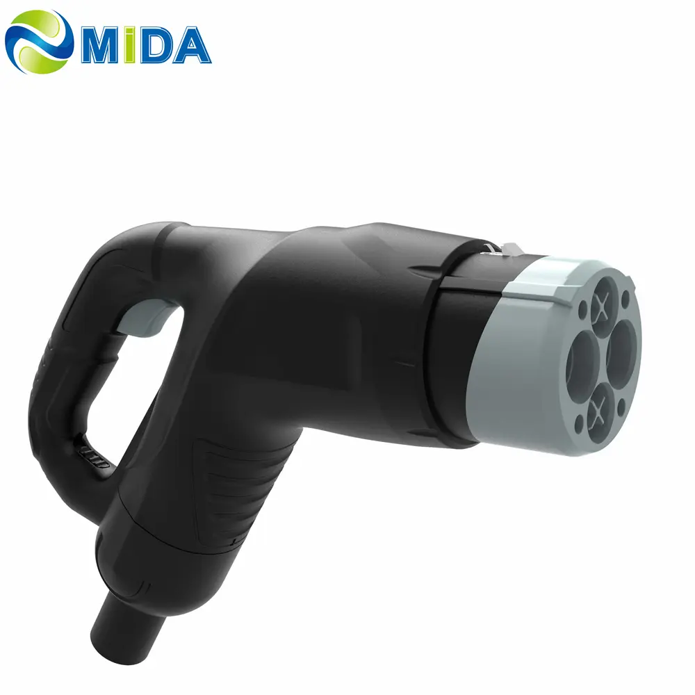 یک ایستگاه شارژ عمومی با کانکتور CHAdeMO و نمایشگر دیجیتال برای نمایش وضعیت شارژ