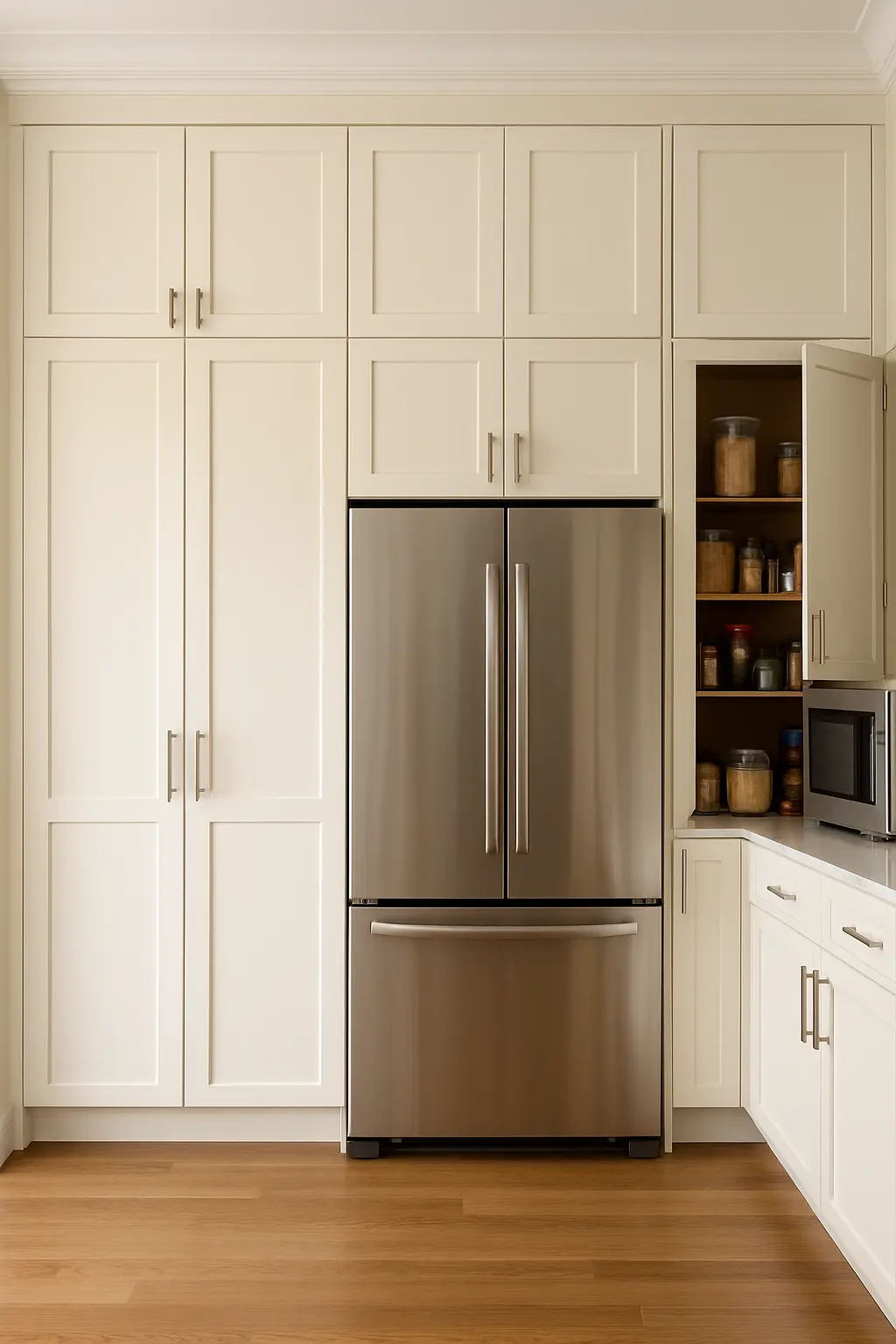نمونه کابینتهای ایستاده و زیر countertop در یک آشپزخانه مدرن