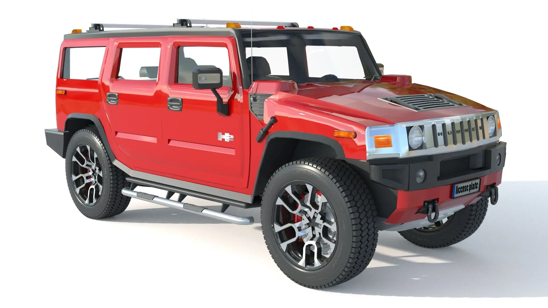 هامر الکتریکی HUMMER EV با طراحی مدرن و جلوپنجه‌های بزرگ در یک محیط شهری