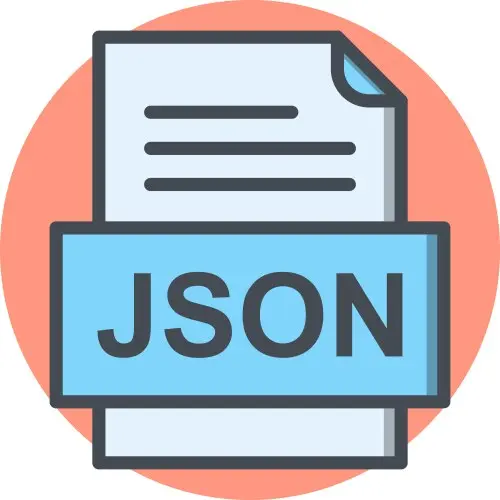 نمونه‌ای از ساختار JSON با نماد فایل JSON