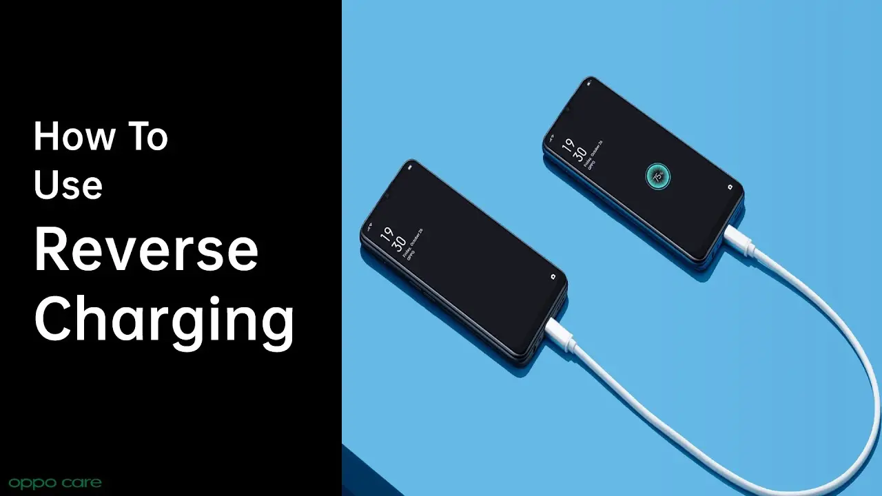 دو دستگاه همراه با کابل USB به یکدیگر متصل شده‌اند و یکی از آن‌ها باتری خود را به دستگاه دیگر منتقل می‌کند