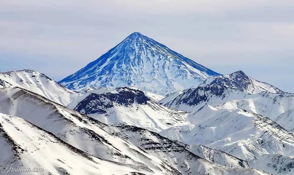 نقشه موقعیت جغرافیایی دامنه دماوند و روستاهای اطراف مانند لاریجان و رینج