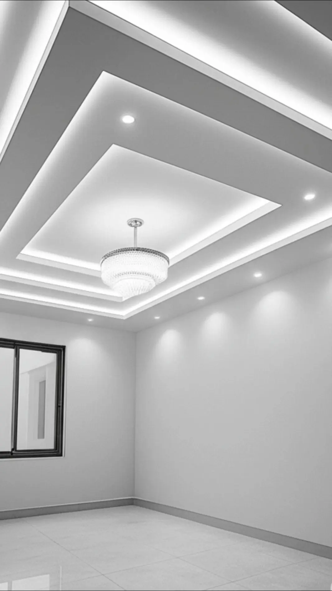 نمونه‌ای از سقف کاذب گچی با طراحی مدرن و زیبا