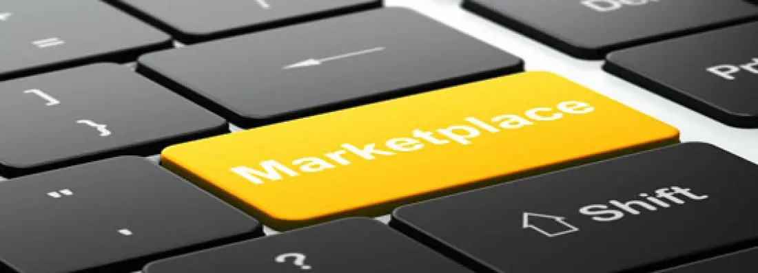 نمونهای از صفحه اصلی یک مارکتپلیس الکترونیکی با دستهبندیهای مختلف محصولات
