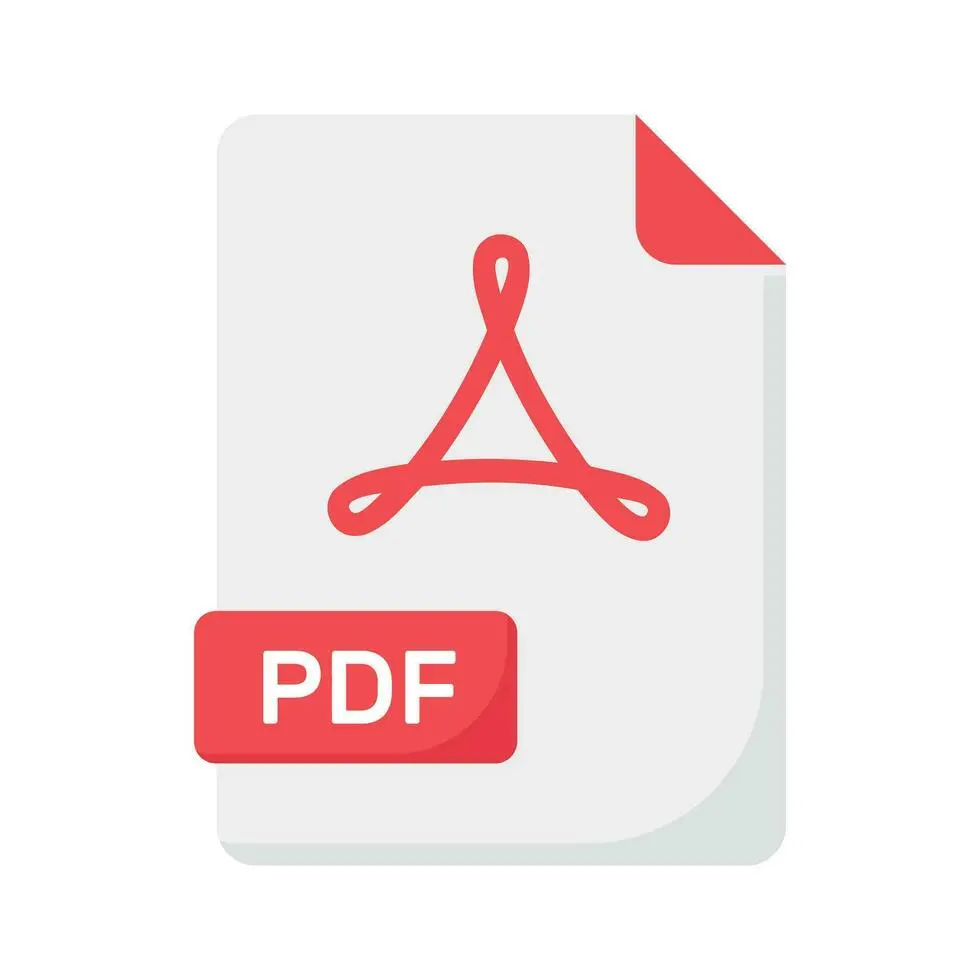 نمای گرافیکی فرمت فایل PDF با طراحی ساده و مدرن