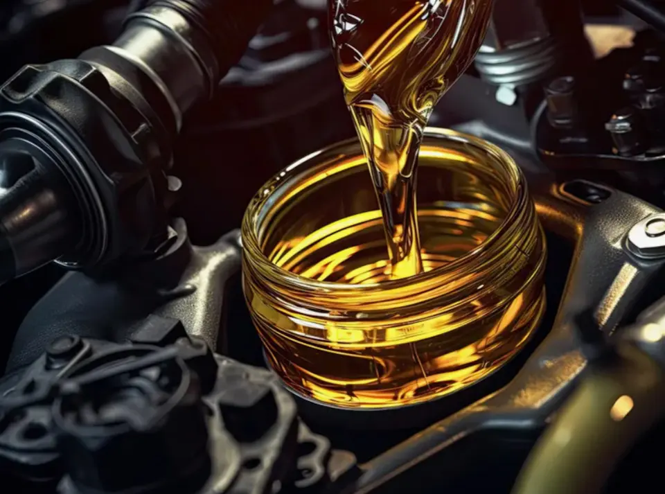 موتور خودرو با روغن تازه و فیلتر جدید