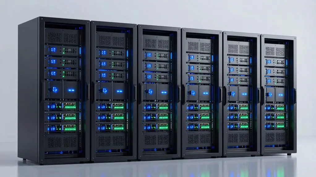 یک رک GPU با چندین کارت گرافیکی برای کاربردهای صنعتی و علمی