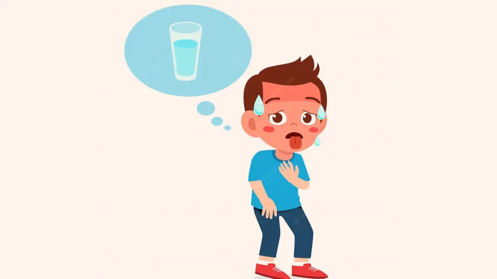 کودکی که در حال نوشیدن آب از بطری است